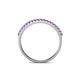 4 - Iskra 0.23 ctw Amethyst Round (1.50 mm) 18 Stone Wedding Band 