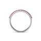 4 - Iskra 0.28 ctw Rhodolite Garnet Round (1.50 mm) 18 Stone Wedding Band 