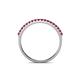 4 - Iskra 0.28 ctw Ruby Round (1.50 mm) 18 Stone Wedding Band 