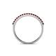 4 - Iskra 0.28 ctw Red Garnet Round (1.50 mm) 18 Stone Wedding Band 