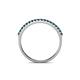 4 - Iskra 0.36 ctw Blue Diamond Round (1.50 mm) 18 Stone Wedding Band 
