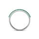 4 - Iskra 0.23 ctw Emerald Round (1.50 mm) 18 Stone Wedding Band 