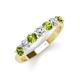 4 - Kathleen 3.40 mm Round Peridot and Lab Grown Diamond Wedding Band 