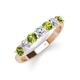 4 - Kathleen 3.40 mm Round Peridot and Lab Grown Diamond Wedding Band 