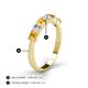 5 - Kathleen 3.40 mm Round Citrine and Lab Grown Diamond Wedding Band 