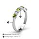 5 - Kathleen 3.40 mm Round Peridot and Lab Grown Diamond Wedding Band 