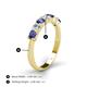 5 - Kathleen 3.40 mm Round Iolite and Lab Grown Diamond Wedding Band 