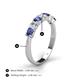 5 - Kathleen 3.40 mm Round Iolite and Lab Grown Diamond Wedding Band 
