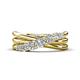 1 - Miesha 0.53 ctw Natural Diamond Crossover 7 Stone Wedding Band 