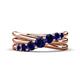 1 - Miesha 0.53 ctw Blue Sapphire Crossover 7 Stone Wedding Band 