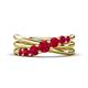 1 - Miesha 0.53 ctw Ruby Crossover 7 Stone Wedding Band 