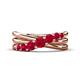 1 - Miesha 0.53 ctw Ruby Crossover 7 Stone Wedding Band 