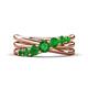 1 - Miesha 0.59 ctw Green Garnet Crossover 7 Stone Wedding Band 