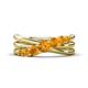 1 - Miesha 0.39 ctw Citrine Crossover 7 Stone Wedding Band 