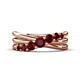 1 - Miesha 0.59 ctw Red Garnet Crossover 7 Stone Wedding Band 