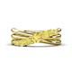 1 - Miesha 0.53 ctw Yellow Sapphire Crossover 7 Stone Wedding Band 
