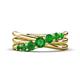 1 - Miesha 0.59 ctw Green Garnet Crossover 7 Stone Wedding Band 