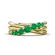 1 - Miesha 0.39 ctw Emerald Crossover 7 Stone Wedding Band 