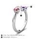 5 - Afra 1.42 ctw Pink Tourmaline Pear Shape (7x5 mm) & Amethyst Oval Shape (7x5 mm) Toi Et Moi Engagement Ring 