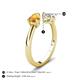 5 - Afra 1.45 ctw Citrine Pear Shape (7x5 mm) & GIA Certified Natural Diamond Oval Shape (7x5 mm) Toi Et Moi Engagement Ring 