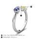 5 - Afra 1.60 ctw Iolite Pear Shape (7x5 mm) & Yellow Sapphire Oval Shape (7x5 mm) Toi Et Moi Engagement Ring 