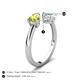 5 - Afra 1.52 ctw Peridot Pear Shape (7x5 mm) & Aquamarine Oval Shape (7x5 mm) Toi Et Moi Engagement Ring 