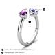 5 - Afra 1.50 ctw Amethyst Pear Shape (7x5 mm) & Tanzanite Oval Shape (7x5 mm) Toi Et Moi Engagement Ring 