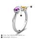 5 - Afra 1.37 ctw Amethyst Pear Shape (7x5 mm) & Citrine Oval Shape (7x5 mm) Toi Et Moi Engagement Ring 