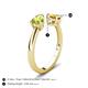 5 - Afra 1.52 ctw Peridot Pear Shape (7x5 mm) & Citrine Oval Shape (7x5 mm) Toi Et Moi Engagement Ring 