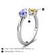 5 - Afra 1.47 ctw Tanzanite Pear Shape (7x5 mm) & Citrine Oval Shape (7x5 mm) Toi Et Moi Engagement Ring 