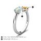 5 - Afra 1.07 ctw Opal Pear Shape (7x5 mm) & Citrine Oval Shape (7x5 mm) Toi Et Moi Engagement Ring 