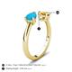 5 - Afra 1.07 ctw Turquoise Pear Shape (7x5 mm) & Citrine Oval Shape (7x5 mm) Toi Et Moi Engagement Ring 