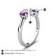 5 - Afra 1.32 ctw Amethyst Pear Shape (7x5 mm) & Iolite Oval Shape (7x5 mm) Toi Et Moi Engagement Ring 
