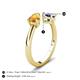 5 - Afra 1.32 ctw Citrine Pear Shape (7x5 mm) & Iolite Oval Shape (7x5 mm) Toi Et Moi Engagement Ring 