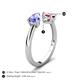 5 - Afra 1.60 ctw Tanzanite Pear Shape (7x5 mm) & Pink Tourmaline Oval Shape (7x5 mm) Toi Et Moi Engagement Ring 