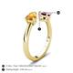 5 - Afra 1.65 ctw Citrine Pear Shape (7x5 mm) & Rhodolite Garnet Oval Shape (7x5 mm) Toi Et Moi Engagement Ring 
