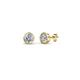 1 - Carys 0.28 ctw Round Moissanite (3.50 mm) Bezel Set Solitaire Stud Earrings 