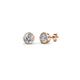 1 - Carys 0.28 ctw Round Moissanite (3.50 mm) Bezel Set Solitaire Stud Earrings 