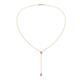 1 - Twila 0.34 ctw Pink Sapphire (3.50 mm) Women Lariat Necklace 