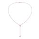 1 - Twila 0.34 ctw Pink Sapphire (3.50 mm) Women Lariat Necklace 