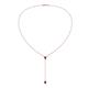 1 - Twila 0.36 ctw Red Garnet (3.50 mm) Women Lariat Necklace 