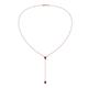 1 - Twila 0.36 ctw Rhodolite Garnet (3.50 mm) Women Lariat Necklace 