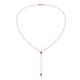 1 - Twila 0.30 ctw Pink Tourmaline (3.50 mm) Women Lariat Necklace 