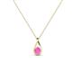 1 - Tessie 0.17 ct Pink Sapphire (3.50 mm) Women Teardrop Solitaire Pendant Necklace 