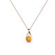 1 - Tessie 0.15 ct Citrine (3.50 mm) Women Teardrop Solitaire Pendant Necklace 