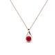 1 - Tessie 0.17 ct Ruby (3.50 mm) Women Teardrop Solitaire Pendant Necklace 