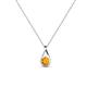 1 - Tessie 0.15 ct Citrine (3.50 mm) Women Teardrop Solitaire Pendant Necklace 