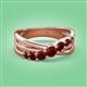 3 - Miesha 0.59 ctw Red Garnet Crossover 7 Stone Wedding Band 