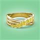 3 - Miesha 0.49 ctw Yellow Diamond Crossover 7 Stone Wedding Band 