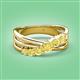 3 - Miesha 0.53 ctw Yellow Sapphire Crossover 7 Stone Wedding Band 